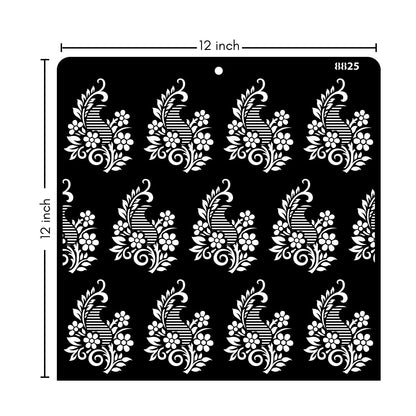 iCraft Multi-Surface Stencils - Perfect for Walls, DIY & Resin Art Projects | Reusable |12" x 12" Stencil-8825