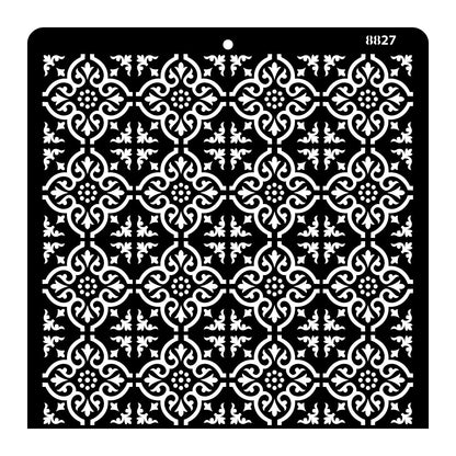 iCraft Multi-Surface Stencils - Perfect for Walls, DIY & Resin Art Projects | Reusable |12" x 12" Stencil-8827