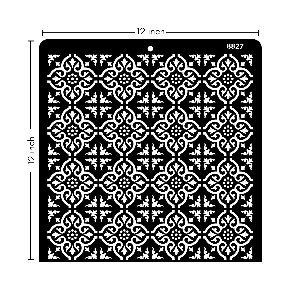iCraft Multi-Surface Stencils - Perfect for Walls, DIY & Resin Art Projects | Reusable |12" x 12" Stencil-8827