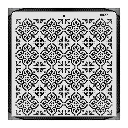 iCraft Multi-Surface Stencils - Perfect for Walls, DIY & Resin Art Projects | Reusable |12" x 12" Stencil-8827