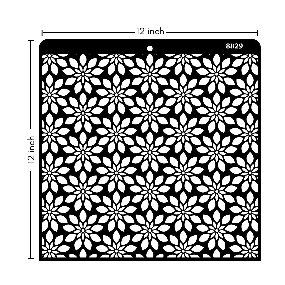 iCraft Multi-Surface Stencils - Perfect for Walls, DIY & Resin Art Projects | Reusable |12" x 12" Stencil-8829