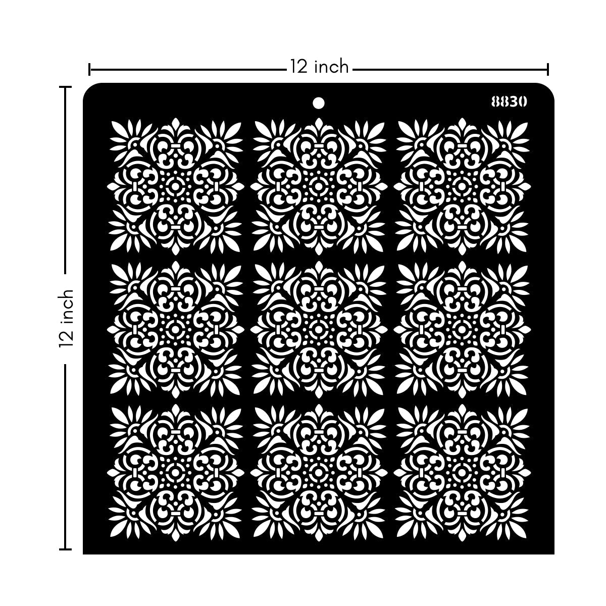 iCraft Multi-Surface Stencils - Perfect for Walls, DIY & Resin Art Projects | Reusable |12" x 12" Stencil-8830