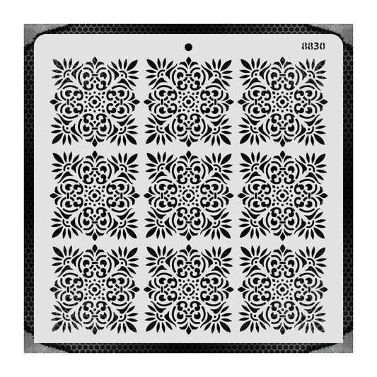 iCraft Multi-Surface Stencils - Perfect for Walls, DIY & Resin Art Projects | Reusable |12" x 12" Stencil-8830