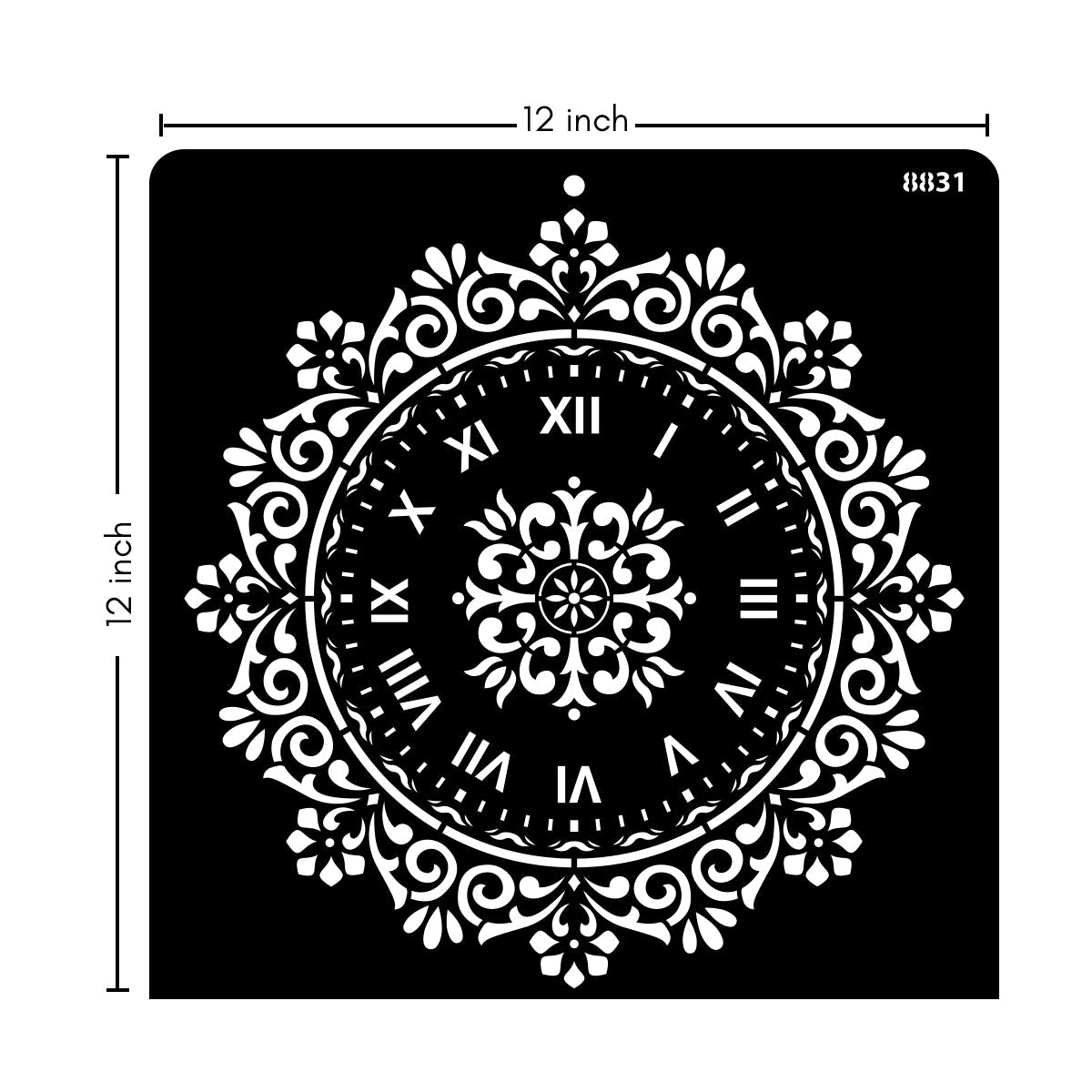 iCraft Multi-Surface Stencils - Perfect for Walls, DIY & Resin Art Projects | Reusable |12" x 12" Stencil-8831