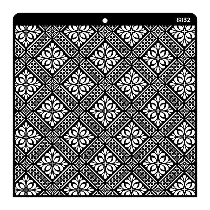 iCraft Multi-Surface Stencils - Perfect for Walls, DIY & Resin Art Projects | Reusable |12" x 12" Stencil-8832