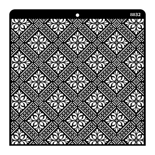 iCraft Multi-Surface Stencils - Perfect for Walls, DIY & Resin Art Projects | Reusable |12" x 12" Stencil-8832