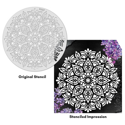 iCraft Multi-Surface Stencils - Perfect for Walls, DIY & Resin Art Projects | Reusable |12" x 12" Stencil-8837
