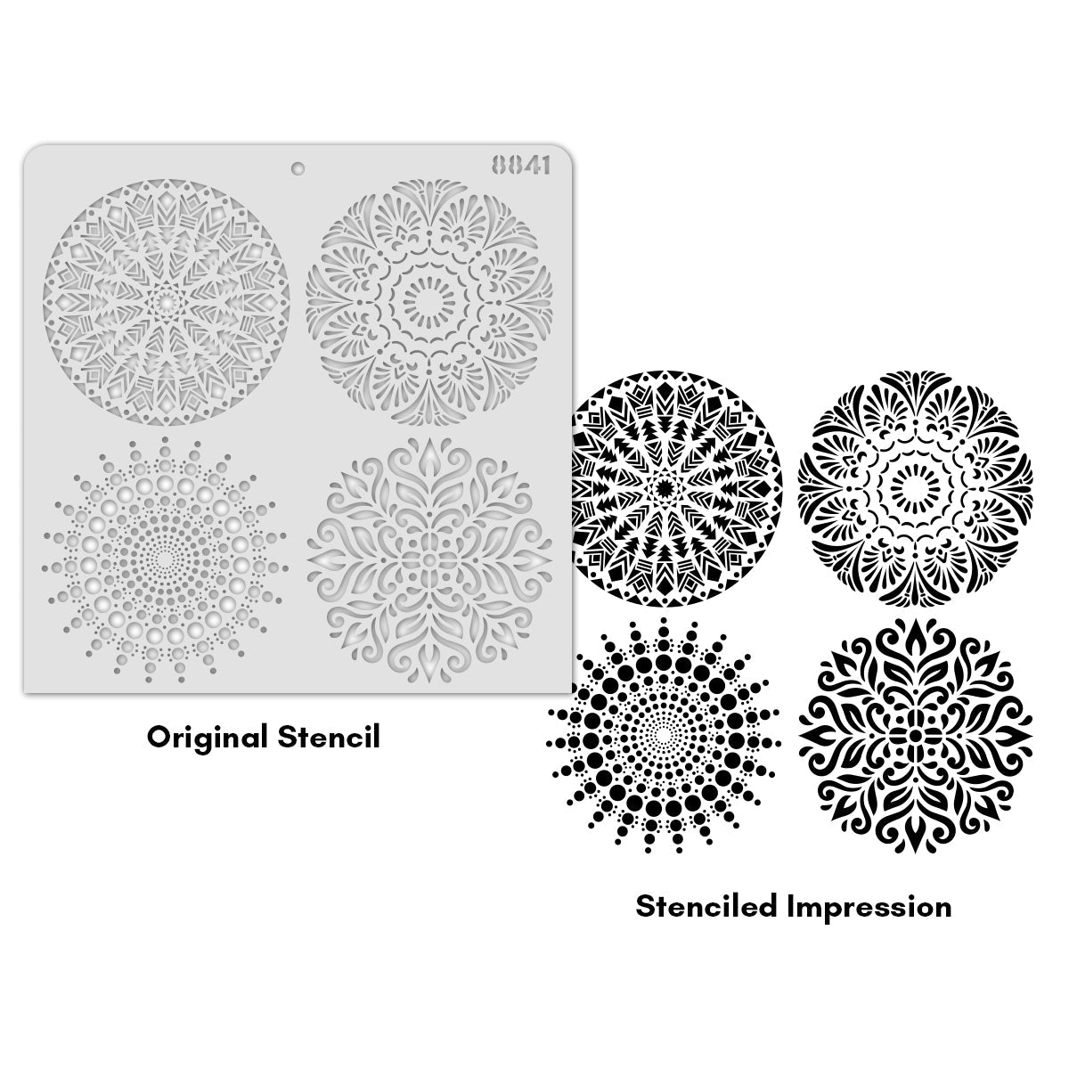 iCraft Multi-Surface Stencils - Perfect for Walls, DIY & Resin Art Projects | Reusable |12" x 12" Stencil-8841