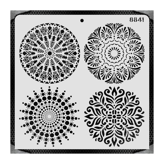 iCraft Multi-Surface Stencils - Perfect for Walls, DIY & Resin Art Projects | Reusable |12" x 12" Stencil-8841