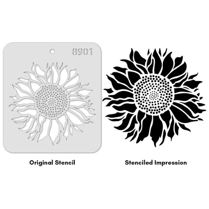 iCraft Multi-Surface Stencils - Perfect for Walls, DIY & Resin Art Projects | Reusable |Mini Stencil 4"x 4"-8901