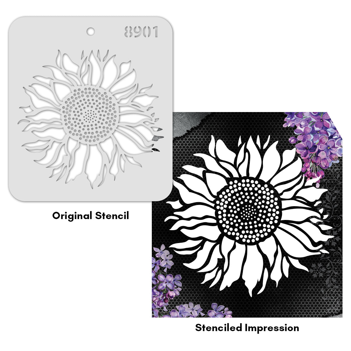 iCraft Multi-Surface Stencils - Perfect for Walls, DIY & Resin Art Projects | Reusable |Mini Stencil 4"x 4"-8901