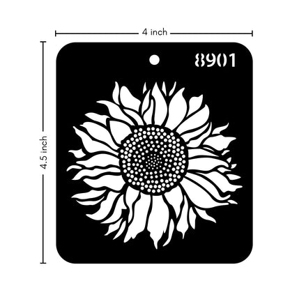 iCraft Multi-Surface Stencils - Perfect for Walls, DIY & Resin Art Projects | Reusable |Mini Stencil 4"x 4"-8901