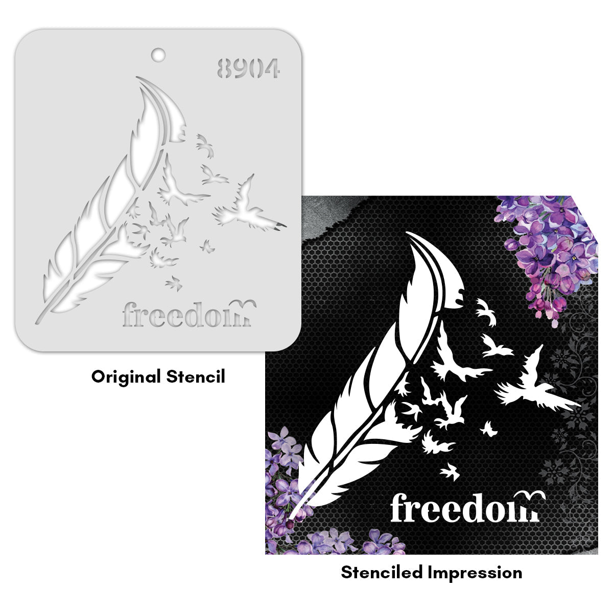 iCraft Multi-Surface Stencils - Perfect for Walls, DIY & Resin Art Projects | Reusable |Mini Stencil 4"x 4"-8904