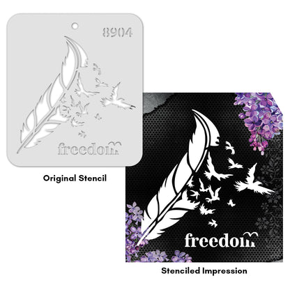 iCraft Multi-Surface Stencils - Perfect for Walls, DIY & Resin Art Projects | Reusable |Mini Stencil 4"x 4"-8904