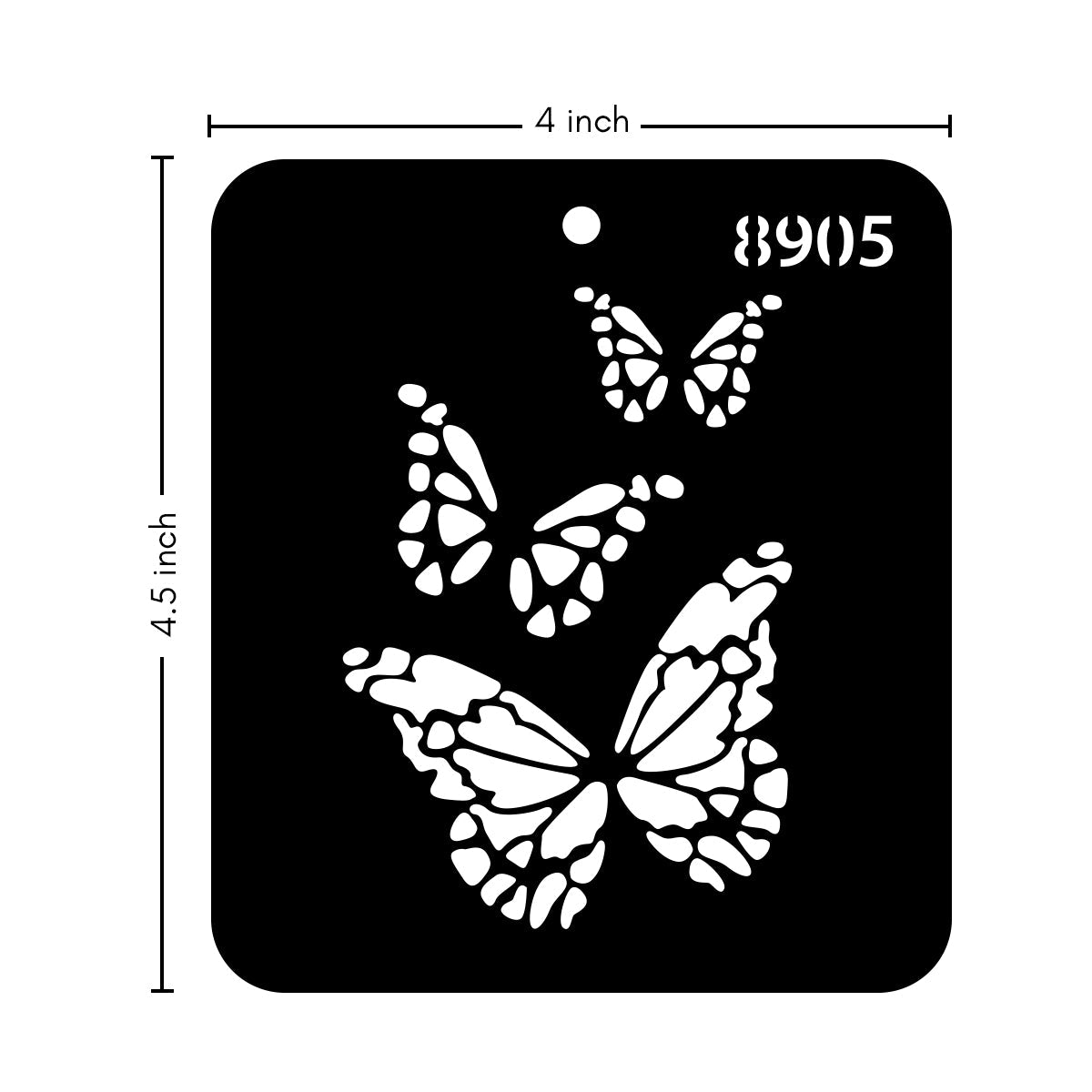 iCraft Multi-Surface Stencils - Perfect for Walls, DIY & Resin Art Projects | Reusable |Mini Stencil 4"x 4"-8905