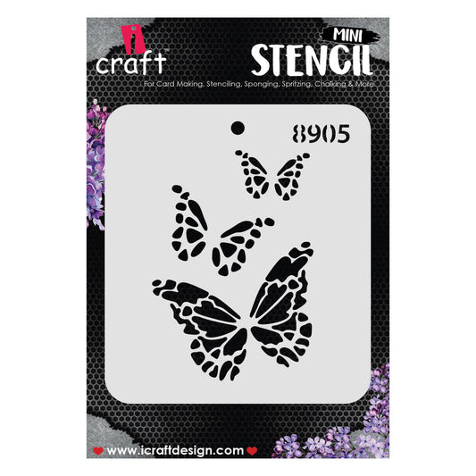 iCraft Multi-Surface Stencils - Perfect for Walls, DIY & Resin Art Projects | Reusable |Mini Stencil 4"x 4"-8905