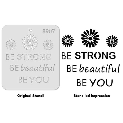 iCraft Multi-Surface Stencils - Perfect for Walls, DIY & Resin Art Projects | Reusable |Mini Stencil 4"x 4"-8907