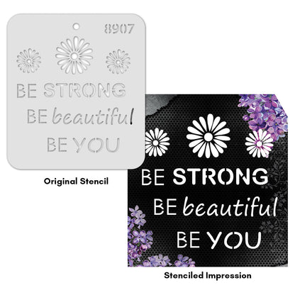 iCraft Multi-Surface Stencils - Perfect for Walls, DIY & Resin Art Projects | Reusable |Mini Stencil 4"x 4"-8907