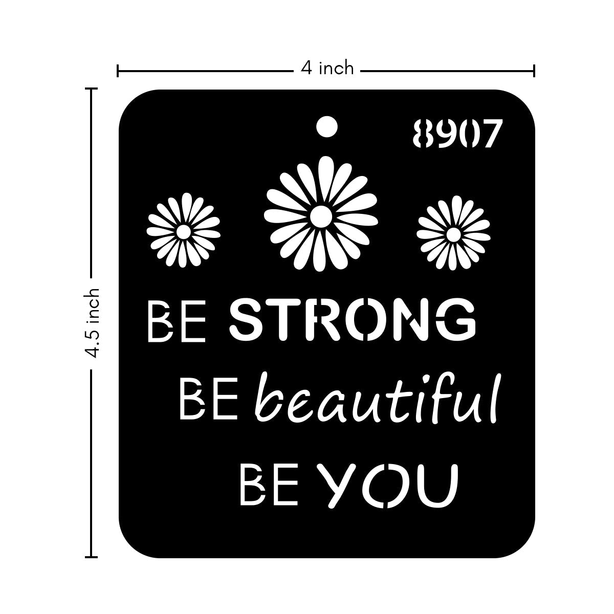 iCraft Multi-Surface Stencils - Perfect for Walls, DIY & Resin Art Projects | Reusable |Mini Stencil 4"x 4"-8907