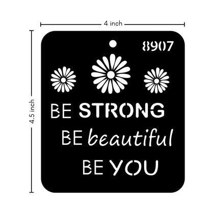 iCraft Multi-Surface Stencils - Perfect for Walls, DIY & Resin Art Projects | Reusable |Mini Stencil 4"x 4"-8907
