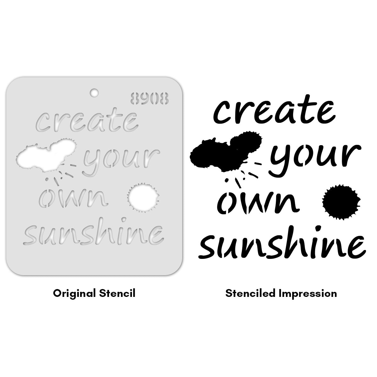 iCraft Multi-Surface Stencils - Perfect for Walls, DIY & Resin Art Projects | Reusable |Mini Stencil 4"x 4"-8908