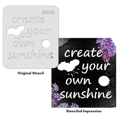 iCraft Multi-Surface Stencils - Perfect for Walls, DIY & Resin Art Projects | Reusable |Mini Stencil 4"x 4"-8908
