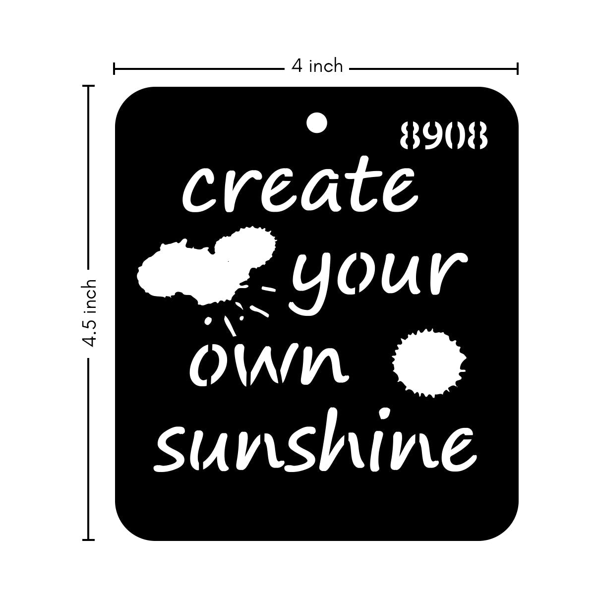 iCraft Multi-Surface Stencils - Perfect for Walls, DIY & Resin Art Projects | Reusable |Mini Stencil 4"x 4"-8908