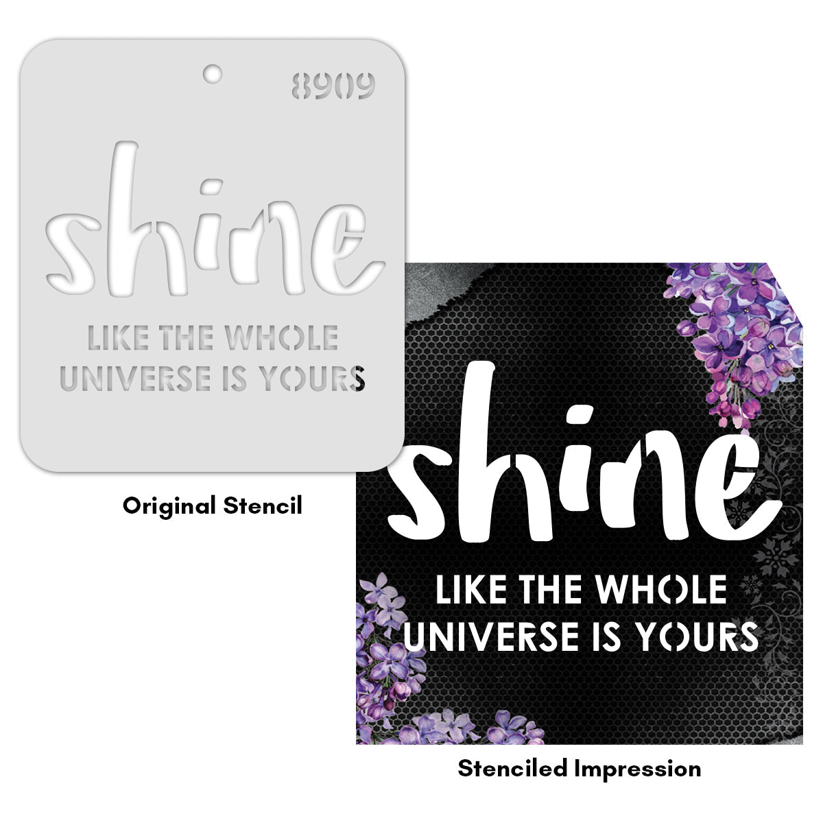 iCraft Multi-Surface Stencils - Perfect for Walls, DIY & Resin Art Projects | Reusable |Mini Stencil 4"x 4"-8909