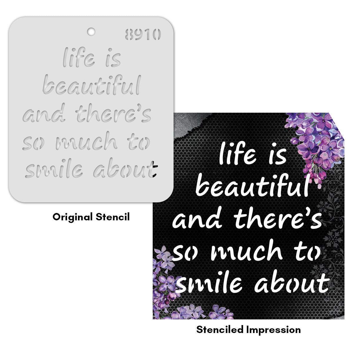 iCraft Multi-Surface Stencils - Perfect for Walls, DIY & Resin Art Projects | Reusable |Mini Stencil 4"x 4"-8910