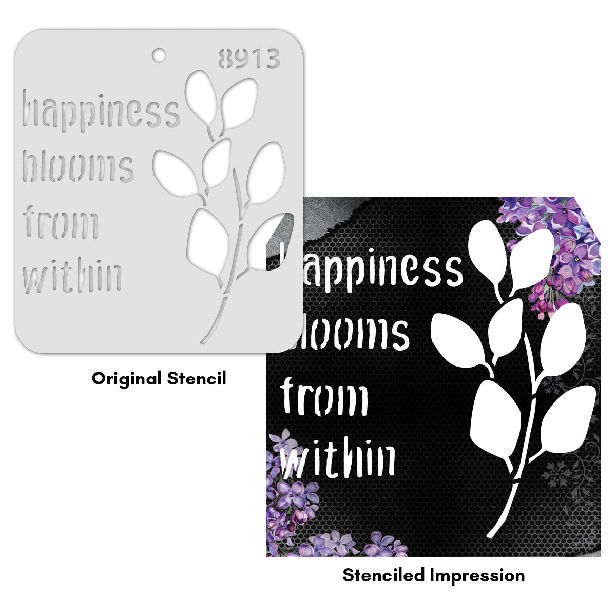 iCraft Multi-Surface Stencils - Perfect for Walls, DIY & Resin Art Projects | Reusable |Mini Stencil 4"x 4"-8913