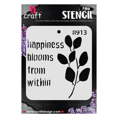 iCraft Multi-Surface Stencils - Perfect for Walls, DIY & Resin Art Projects | Reusable |Mini Stencil 4"x 4"-8913