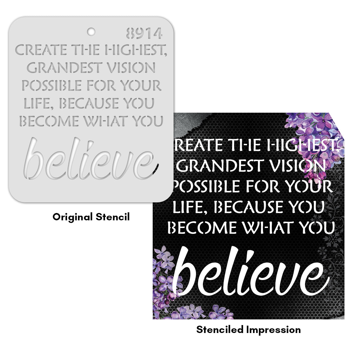 iCraft Multi-Surface Stencils - Perfect for Walls, DIY & Resin Art Projects | Reusable |Mini Stencil 4"x 4"-8914
