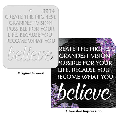 iCraft Multi-Surface Stencils - Perfect for Walls, DIY & Resin Art Projects | Reusable |Mini Stencil 4"x 4"-8914