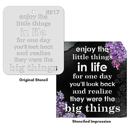 iCraft Multi-Surface Stencils - Perfect for Walls, DIY & Resin Art Projects | Reusable |Mini Stencil 4"x 4"-8917