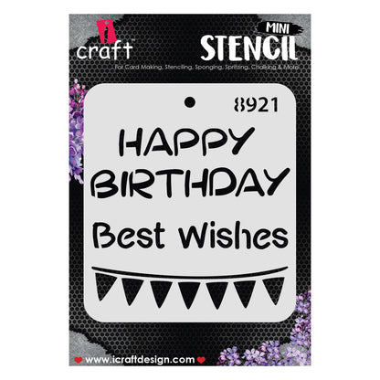 iCraft Multi-Surface Stencils - Perfect for Walls, DIY & Resin Art Projects | Reusable |Mini Stencil 4"x 4"-8921
