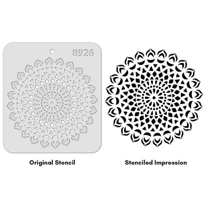 iCraft Multi-Surface Stencils - Perfect for Walls, DIY & Resin Art Projects | Reusable |Mini Stencil 4"x 4"-8926