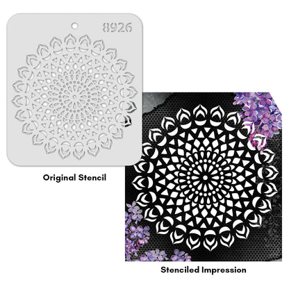 iCraft Multi-Surface Stencils - Perfect for Walls, DIY & Resin Art Projects | Reusable |Mini Stencil 4"x 4"-8926