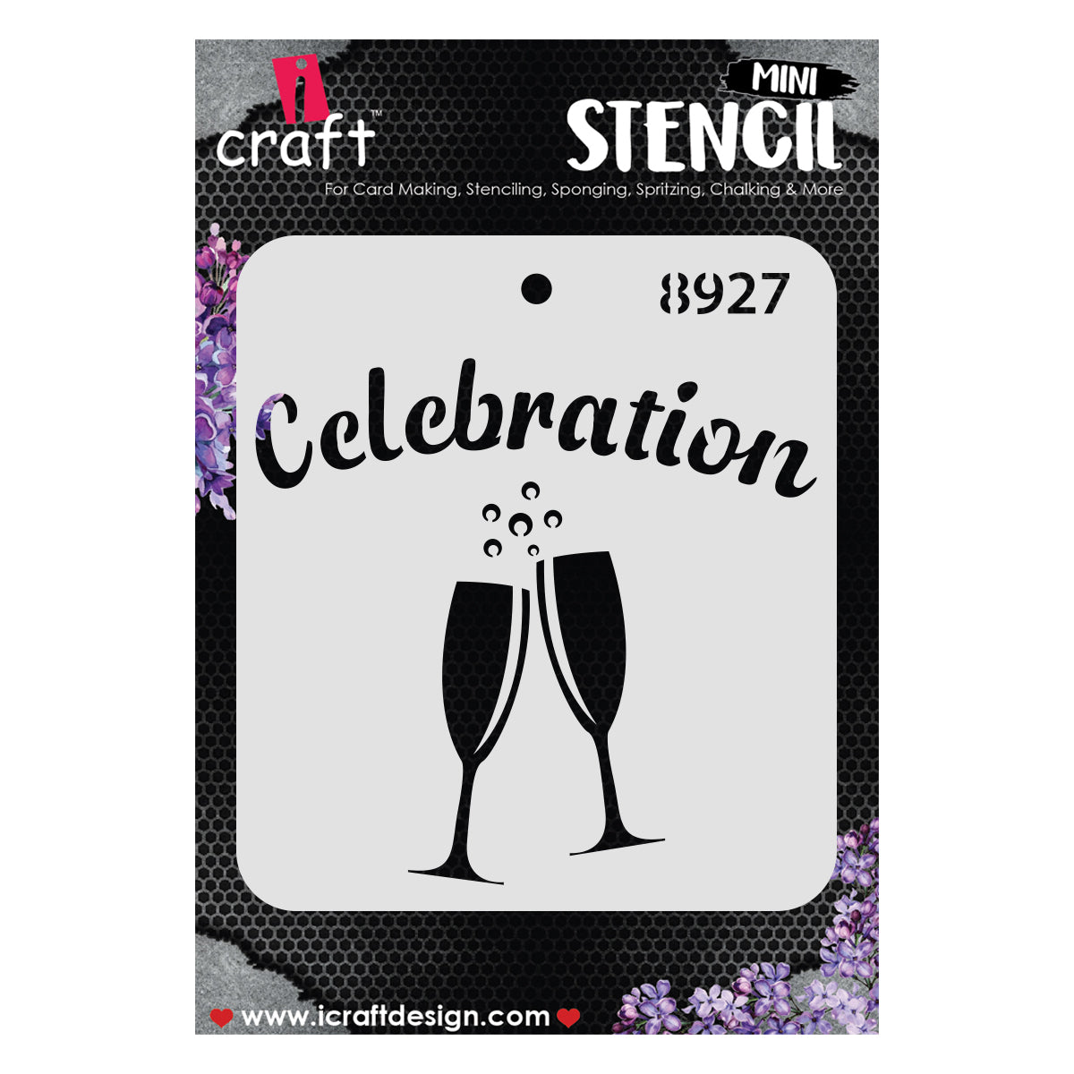 iCraft Multi-Surface Stencils - Perfect for Walls, DIY & Resin Art Projects | Reusable |Mini Stencil 4"x 4"-8927