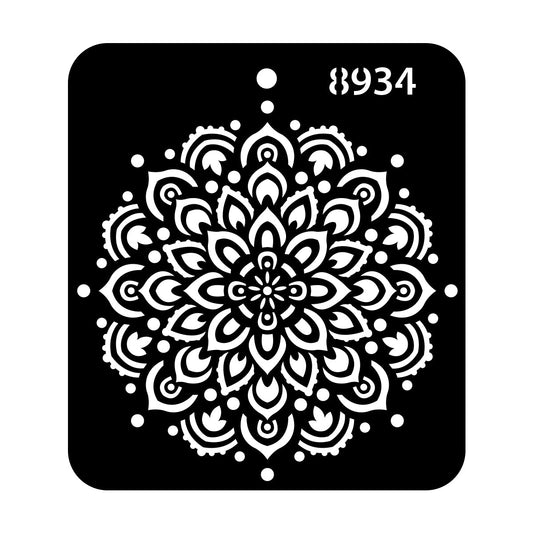 iCraft Multi-Surface Stencils - Perfect for Walls, DIY & Resin Art Projects | Reusable |Mini Stencil 4"x 4"-8934