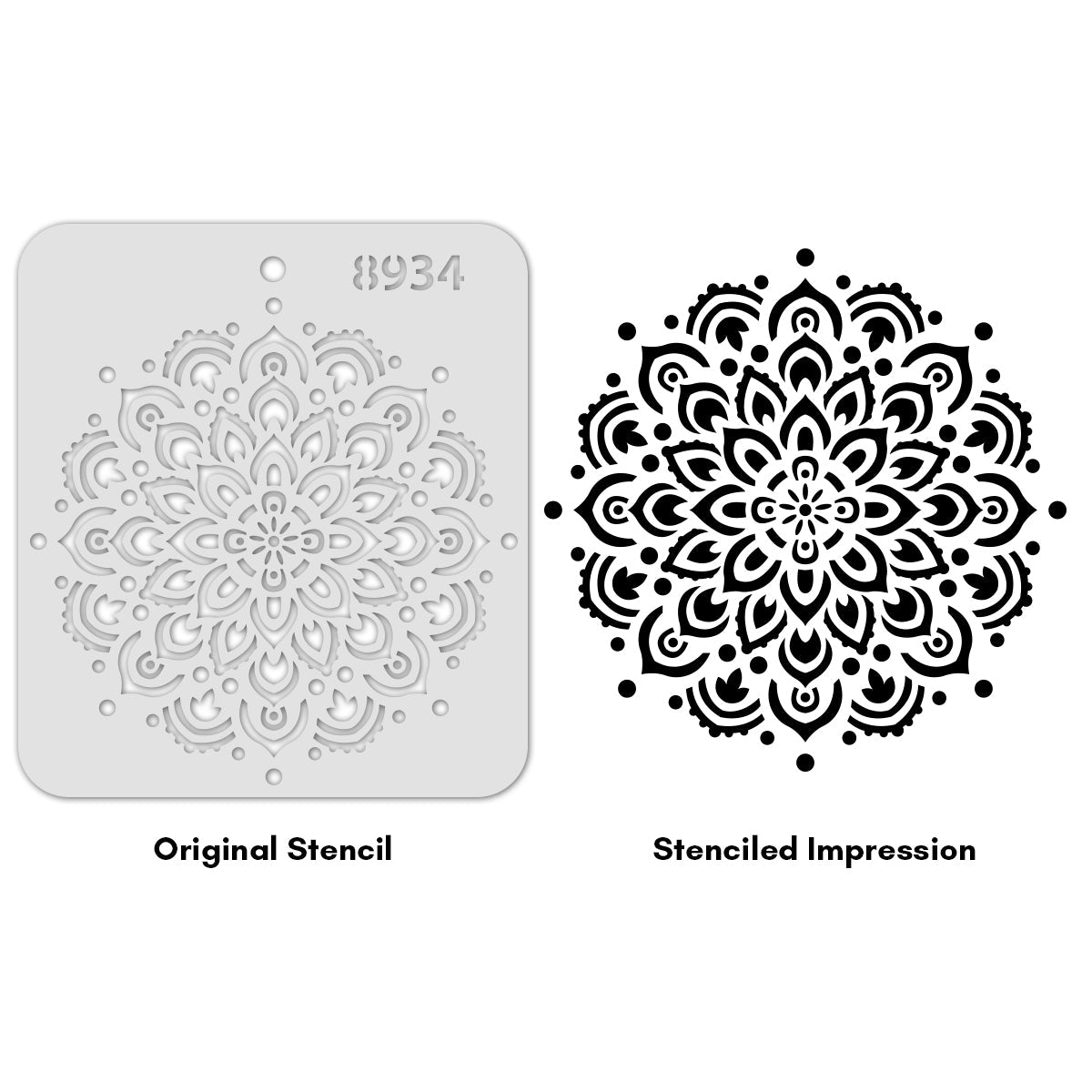 iCraft Multi-Surface Stencils - Perfect for Walls, DIY & Resin Art Projects | Reusable |Mini Stencil 4"x 4"-8934