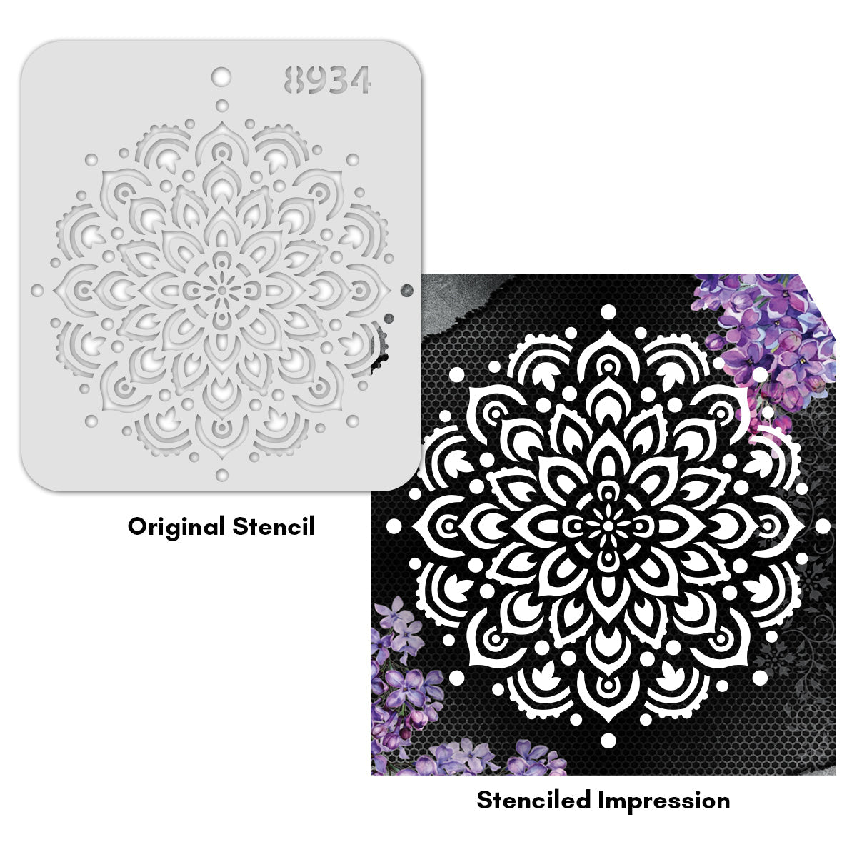 iCraft Multi-Surface Stencils - Perfect for Walls, DIY & Resin Art Projects | Reusable |Mini Stencil 4"x 4"-8934