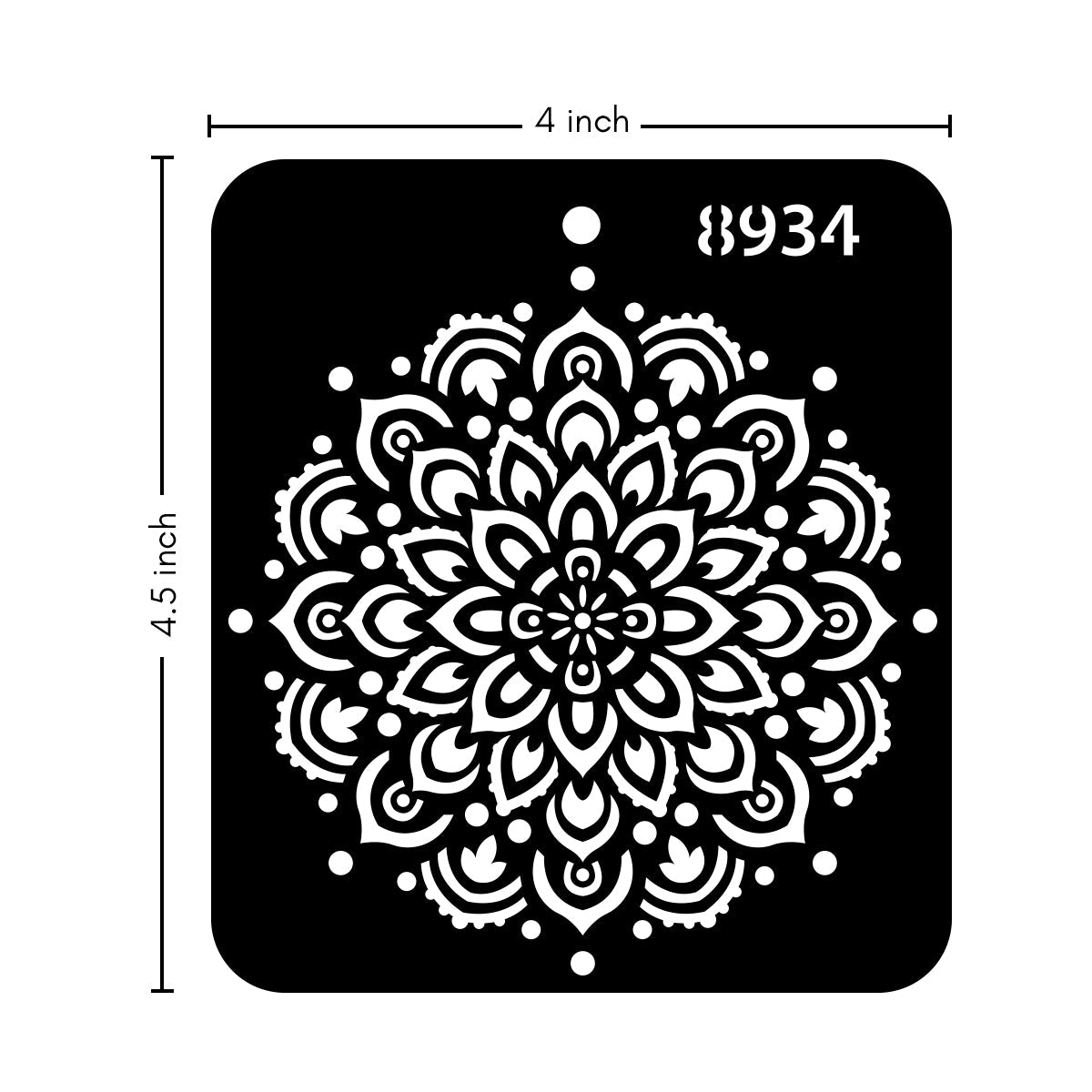 iCraft Multi-Surface Stencils - Perfect for Walls, DIY & Resin Art Projects | Reusable |Mini Stencil 4"x 4"-8934