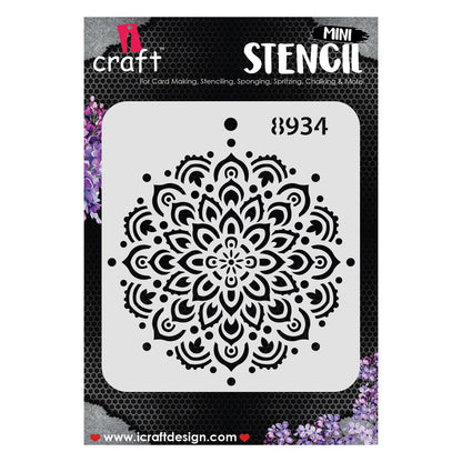 iCraft Multi-Surface Stencils - Perfect for Walls, DIY & Resin Art Projects | Reusable |Mini Stencil 4"x 4"-8934