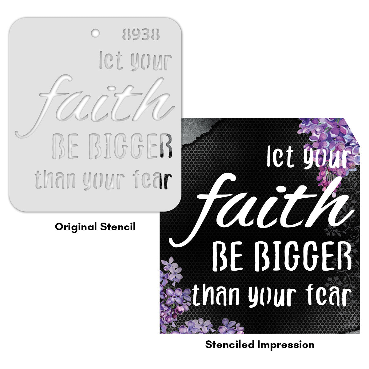 iCraft Multi-Surface Stencils - Perfect for Walls, DIY & Resin Art Projects | Reusable |Mini Stencil 4"x 4"-8938