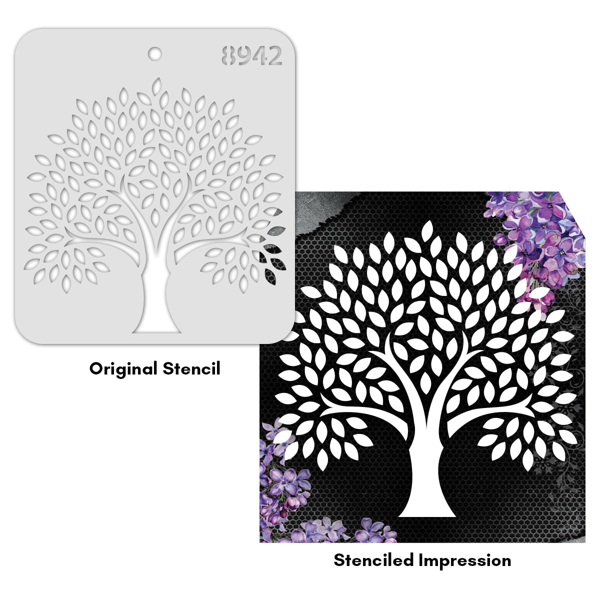 iCraft Multi-Surface Stencils - Perfect for Walls, DIY & Resin Art Projects | Reusable |Mini Stencil 4"x 4"-8942