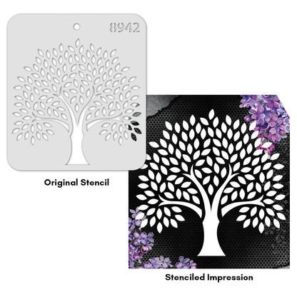 iCraft Multi-Surface Stencils - Perfect for Walls, DIY & Resin Art Projects | Reusable |Mini Stencil 4"x 4"-8942
