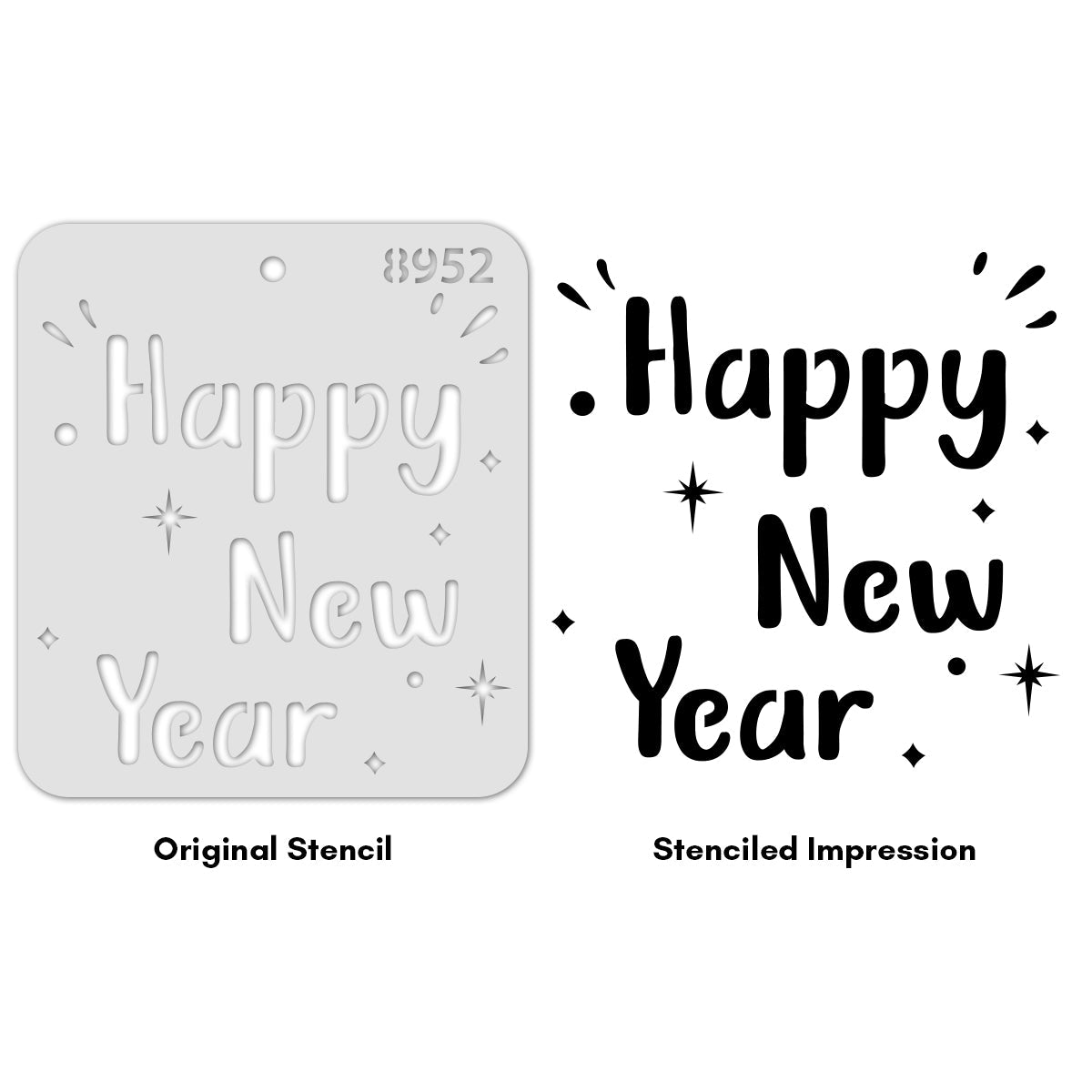 iCraft Multi-Surface Stencils - Perfect for Walls, DIY & Resin Art Projects | Reusable |Mini Stencil 4"x 4"-8952