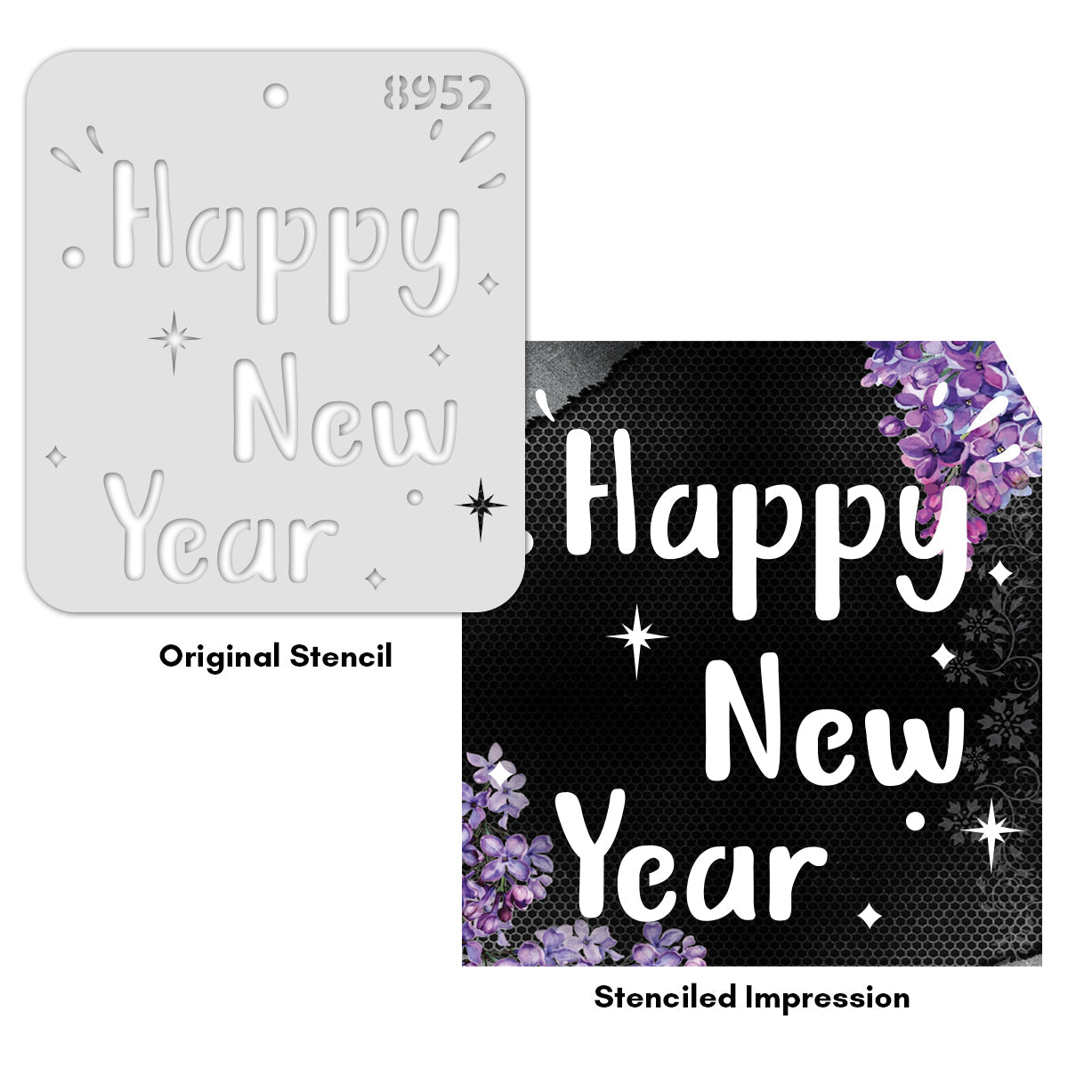 iCraft Multi-Surface Stencils - Perfect for Walls, DIY & Resin Art Projects | Reusable |Mini Stencil 4"x 4"-8952