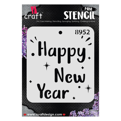 iCraft Multi-Surface Stencils - Perfect for Walls, DIY & Resin Art Projects | Reusable |Mini Stencil 4"x 4"-8952