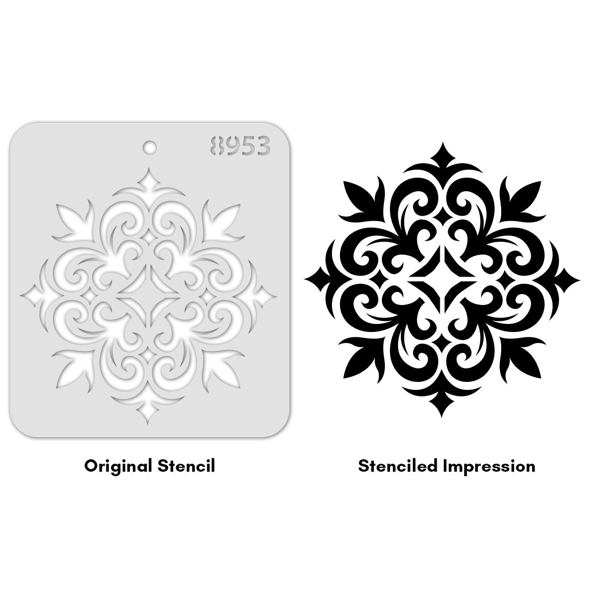 iCraft Multi-Surface Stencils - Perfect for Walls, DIY & Resin Art Projects | Reusable |Mini Stencil 4"x 4"-8953